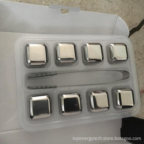 Food Graded Reusable Stainless Steel Cooling Ice Cubes